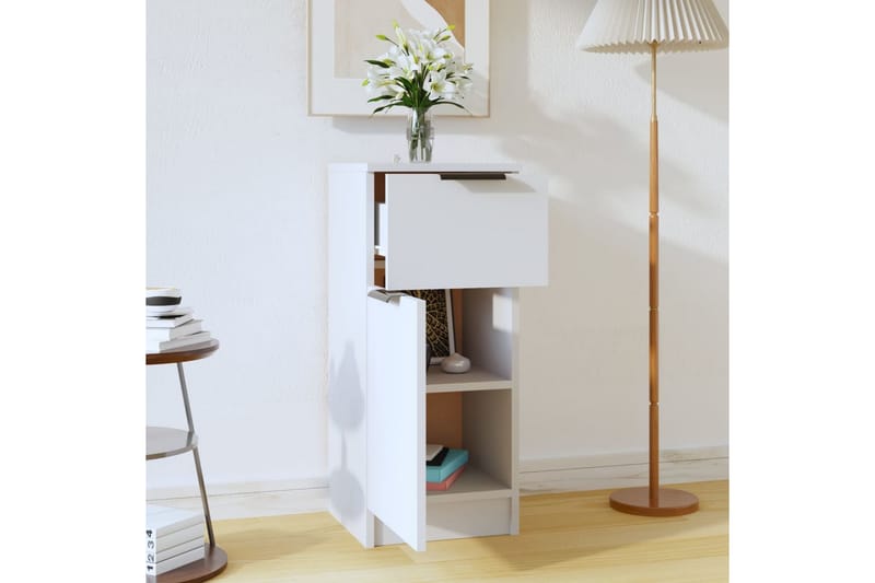 beBasic Skjenk hvit 30x30x70 cm konstruert tre - Hvit - Oppbevaring - Oppbevaringsmøbler - Kommode - Entrekommode