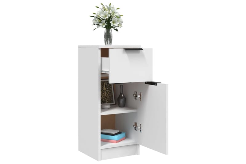 beBasic Skjenk hvit 30x30x70 cm konstruert tre - Hvit - Oppbevaring - Oppbevaringsmøbler - Kommode - Entrekommode