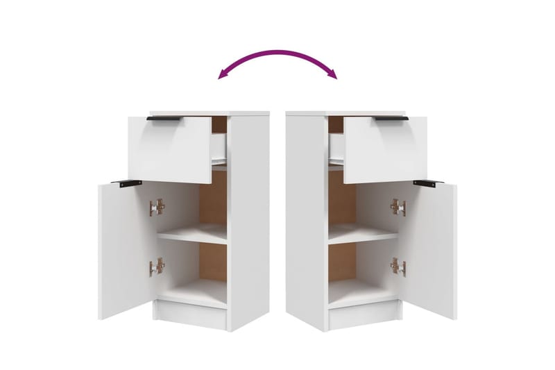 beBasic Skjenk hvit 30x30x70 cm konstruert tre - Hvit - Oppbevaring - Oppbevaringsmøbler - Kommode - Entrekommode