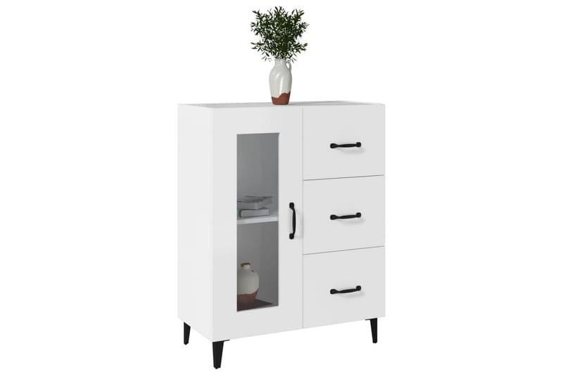 beBasic Skjenk hvit 69,5x34x90 cm konstruert tre - Hvit - Oppbevaring - Oppbevaringsmøbler - Kommode - Entrekommode