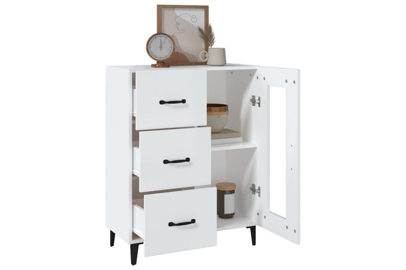beBasic Skjenk hvit 69,5x34x90 cm konstruert tre - Hvit - Oppbevaring - Oppbevaringsmøbler - Kommode - Entrekommode