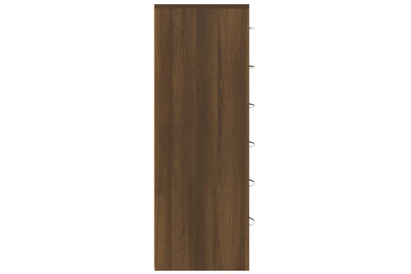beBasic Skjenk med 6 skuffer brun eik 50x34x96 cm konstruert tre - Brun - Oppbevaring - Oppbevaringsmøbler - Kommode - Entrekommode