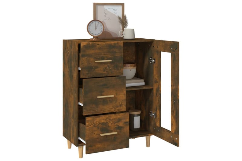 beBasic Skjenk røkt eik 69,5x34x90 cm konstruert tre - Brun - Oppbevaring - Oppbevaringsmøbler - Kommode - Entrekommode
