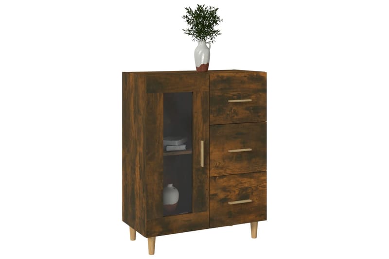 beBasic Skjenk røkt eik 69,5x34x90 cm konstruert tre - Brun - Oppbevaring - Oppbevaringsmøbler - Kommode - Entrekommode