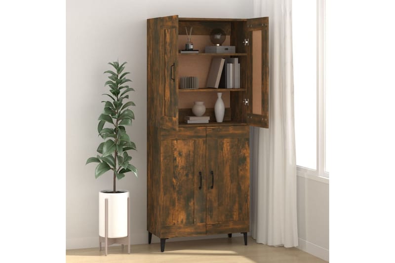 beBasic Skjenk røkt eik 69,5x34x90 cm konstruert tre - Brun - Oppbevaring - Oppbevaringsmøbler - Kommode - Entrekommode