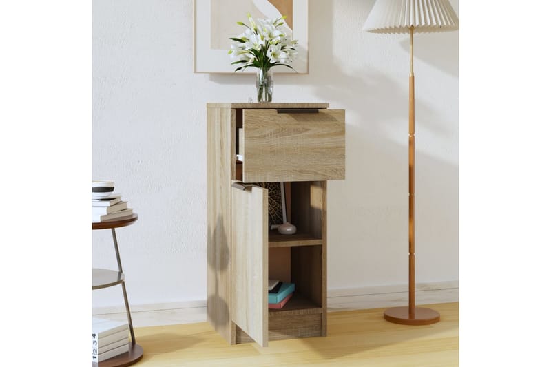 beBasic Skjenk sonoma eik 30x30x70 cm konstruert tre - Brun - Oppbevaring - Oppbevaringsmøbler - Kommode - Entrekommode