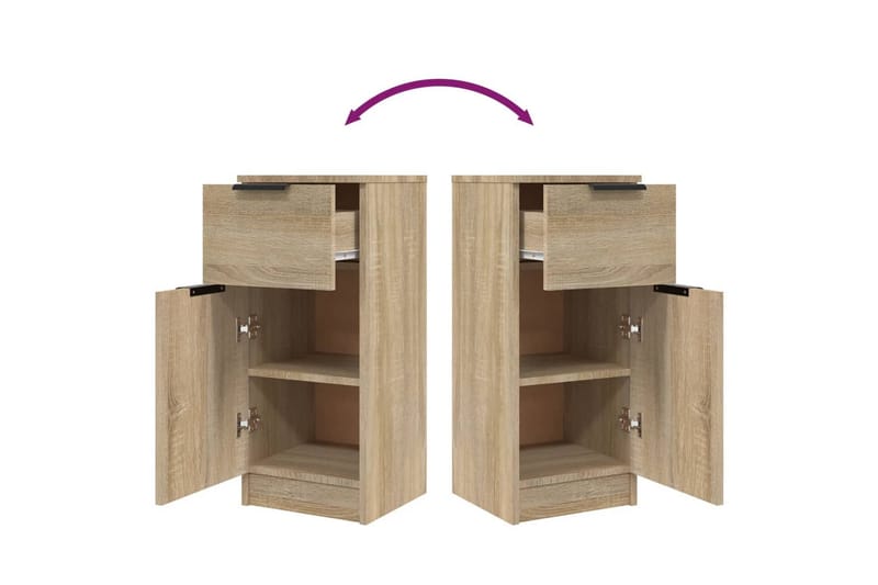 beBasic Skjenk sonoma eik 30x30x70 cm konstruert tre - Brun - Oppbevaring - Oppbevaringsmøbler - Kommode - Entrekommode