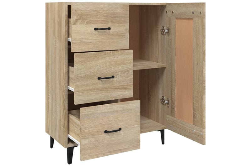 beBasic Skjenk sonoma eik 69,5x34x90 cm konstruert tre - Brun - Oppbevaring - Oppbevaringsmøbler - Kommode - Entrekommode