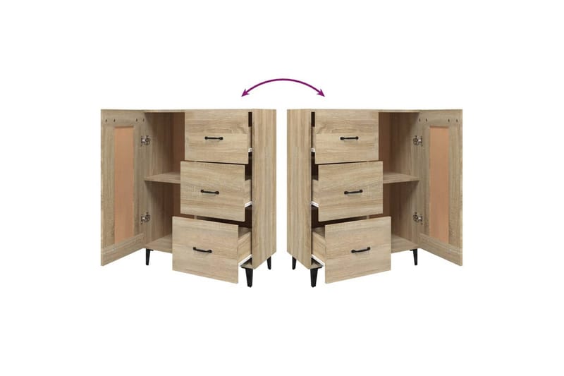 beBasic Skjenk sonoma eik 69,5x34x90 cm konstruert tre - Brun - Oppbevaring - Oppbevaringsmøbler - Kommode - Entrekommode