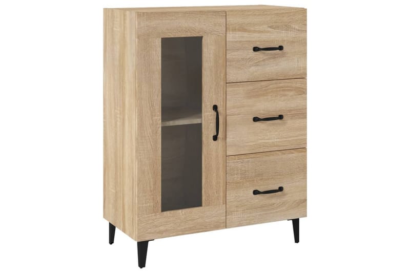beBasic Skjenk sonoma eik 69,5x34x90 cm konstruert tre - Brun - Oppbevaring - Oppbevaringsmøbler - Kommode - Entrekommode