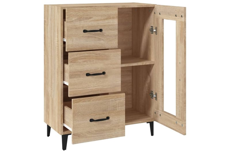 beBasic Skjenk sonoma eik 69,5x34x90 cm konstruert tre - Brun - Oppbevaring - Oppbevaringsmøbler - Kommode - Entrekommode
