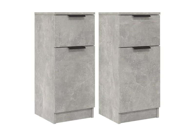 beBasic Skjenker 2 stk betonggrå 30x30x70 cm konstruert tre - GrÃ¥ - Oppbevaring - Oppbevaringsmøbler - Kommode - Entrekommode