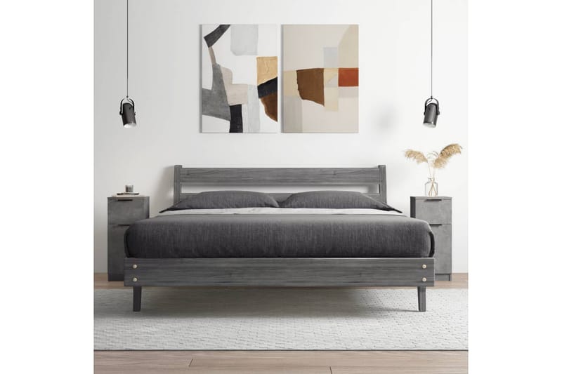 beBasic Skjenker 2 stk betonggrå 30x30x70 cm konstruert tre - GrÃ¥ - Oppbevaring - Oppbevaringsmøbler - Kommode - Entrekommode