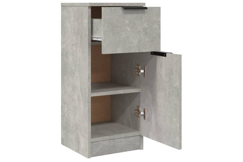 beBasic Skjenker 2 stk betonggrå 30x30x70 cm konstruert tre - GrÃ¥ - Oppbevaring - Oppbevaringsmøbler - Kommode - Entrekommode