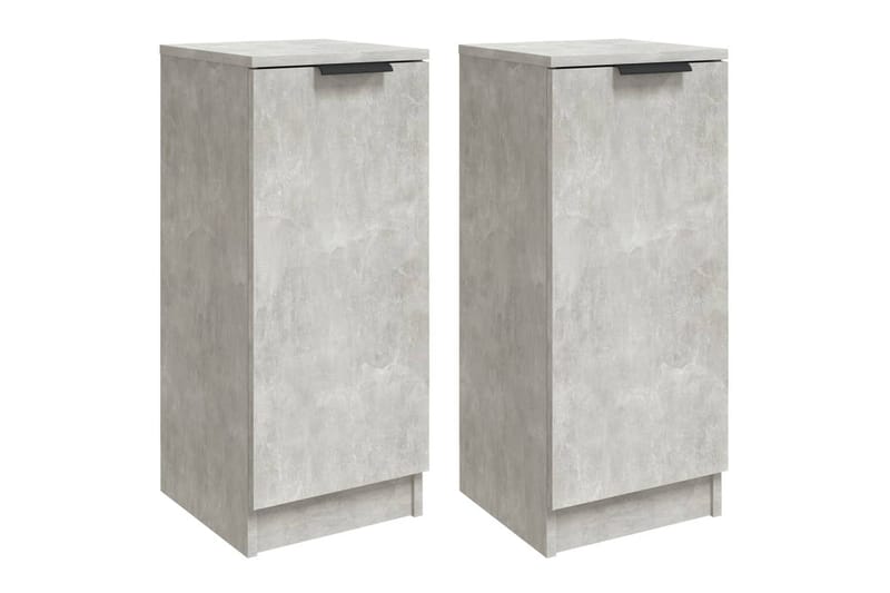 beBasic Skjenker 2 stk betonggrå 30x30x70 cm konstruert tre - GrÃ¥ - Oppbevaring - Oppbevaringsmøbler - Kommode - Entrekommode