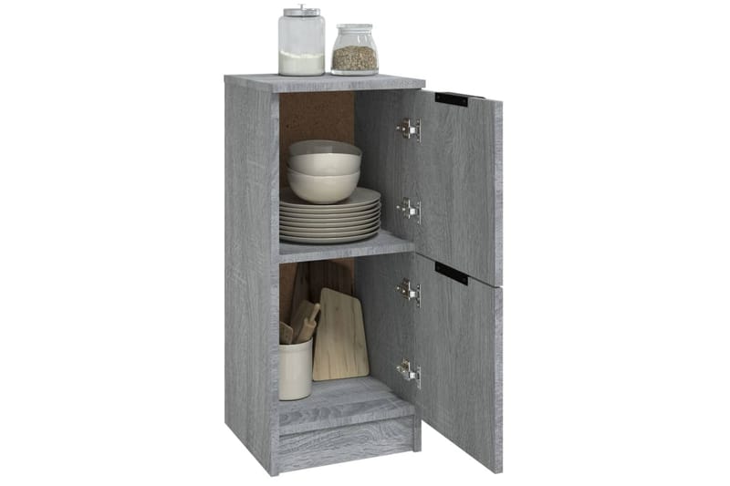 beBasic Skjenker 2 stk grå sonoma 30x30x70 cm konstruert tre - GrÃ¥ - Oppbevaring - Oppbevaringsmøbler - Kommode - Entrekommode