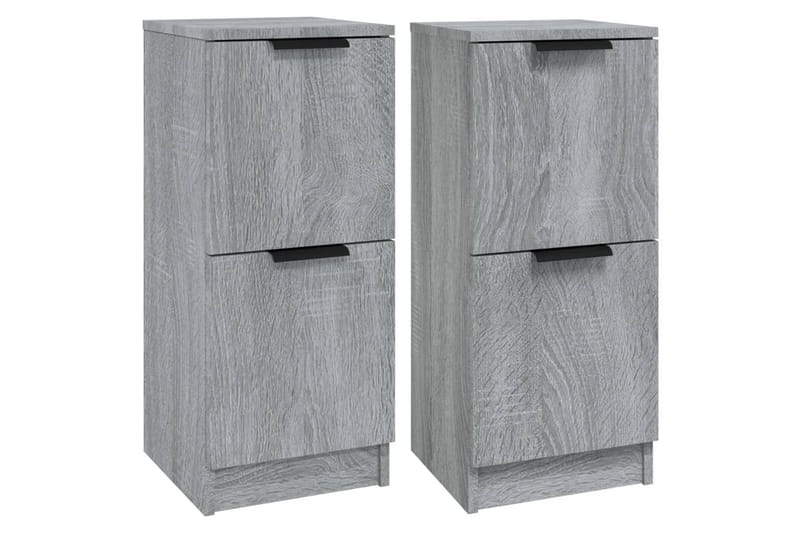 beBasic Skjenker 2 stk grå sonoma 30x30x70 cm konstruert tre - GrÃ¥ - Oppbevaring - Oppbevaringsmøbler - Kommode - Entrekommode