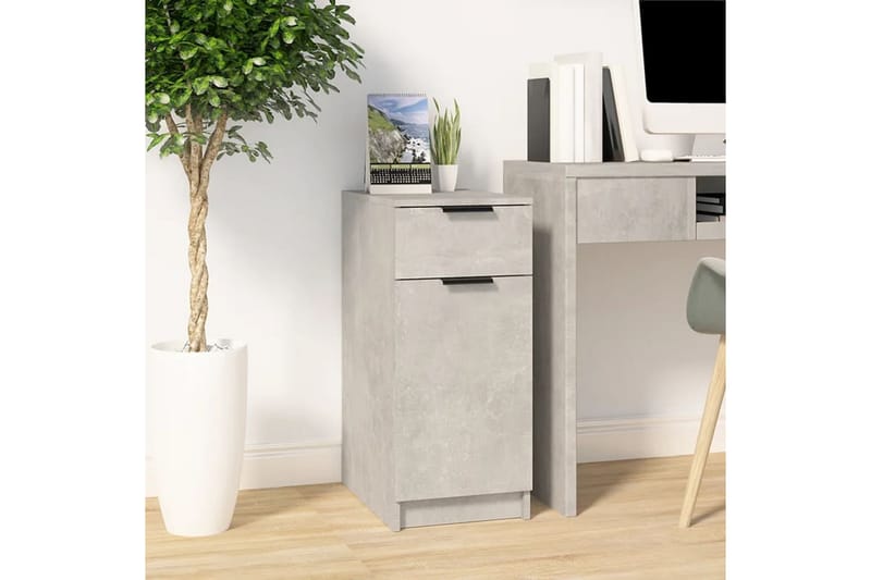 beBasic Skrivebordskap betonggrå 33,5x50x75 cm konstruert tre - GrÃ¥ - Oppbevaring - Oppbevaringsmøbler - Kommode - Skatoll