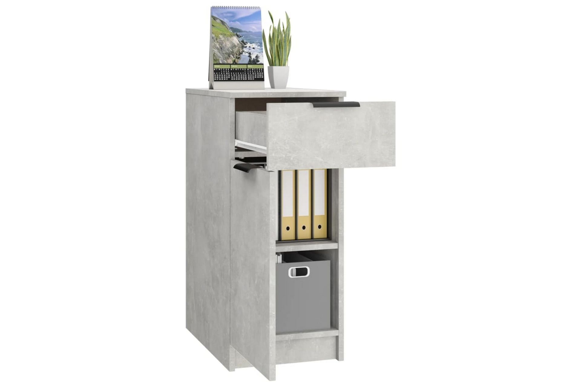 beBasic Skrivebordskap betonggrå 33,5x50x75 cm konstruert tre - GrÃ¥ - Oppbevaring - Oppbevaringsmøbler - Kommode - Skatoll