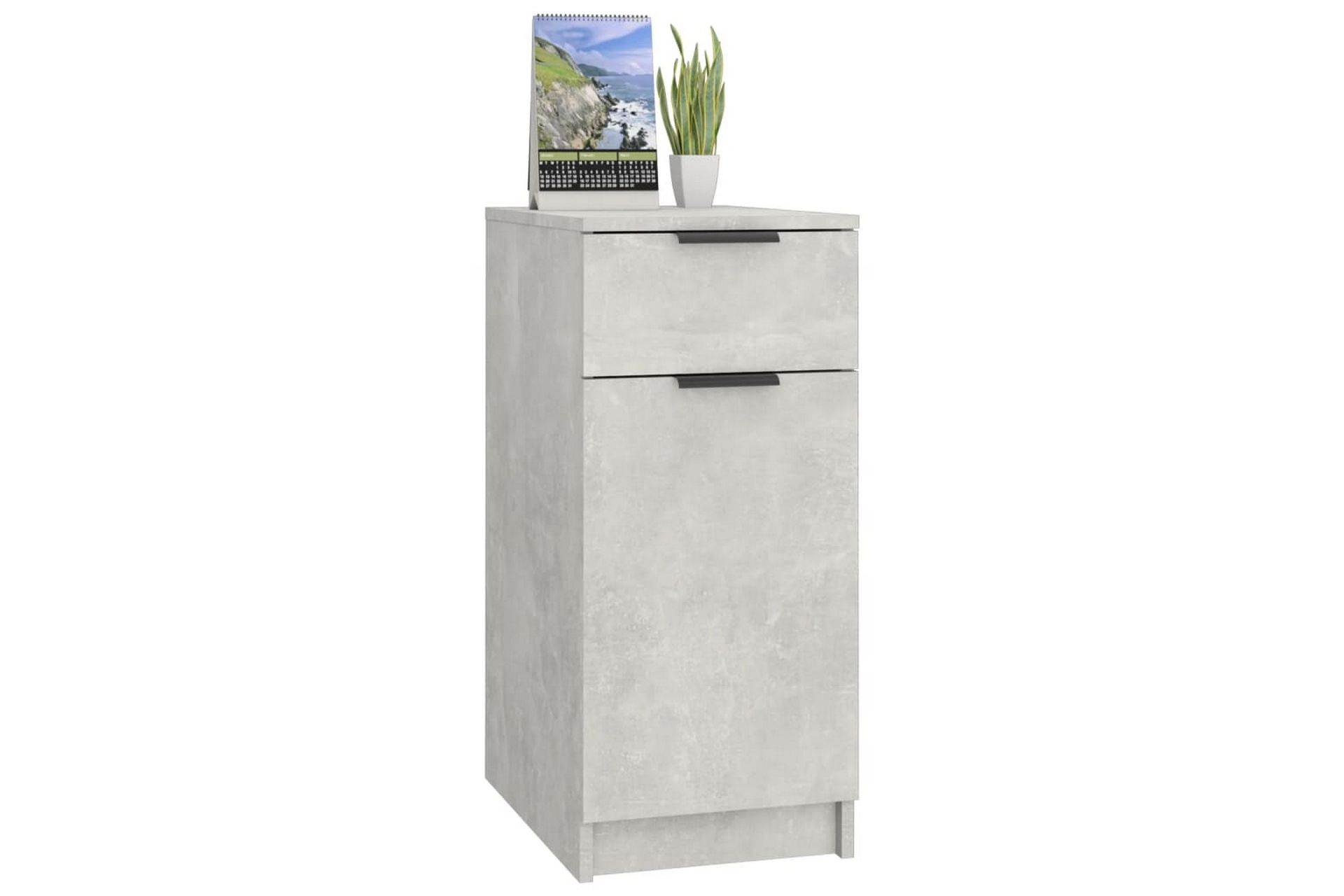 beBasic Skrivebordskap betonggrå 33,5x50x75 cm konstruert tre - GrÃ¥ - Oppbevaring - Oppbevaringsmøbler - Kommode - Skatoll