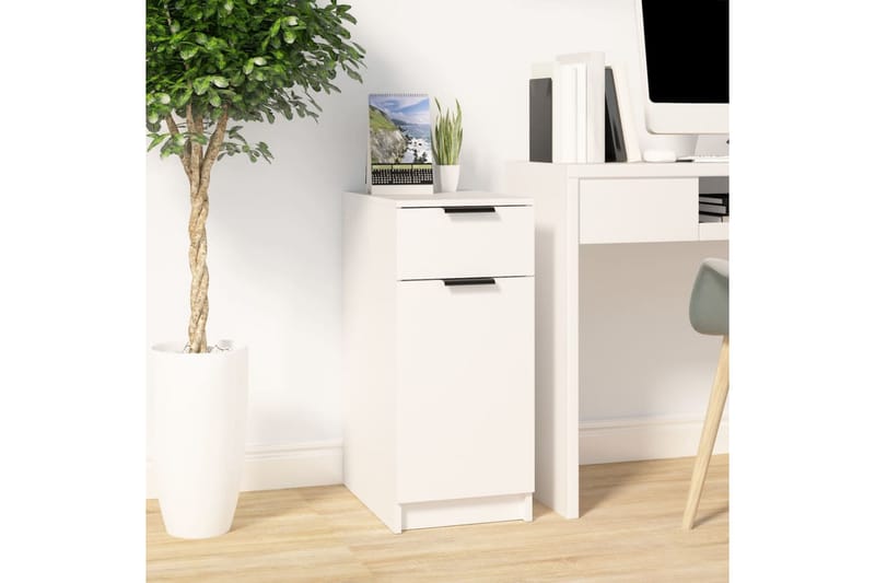 beBasic Skrivebordskap hvit 33,5x50x75 cm konstruert tre - Hvit - Oppbevaring - Oppbevaringsmøbler - Kommode - Skatoll