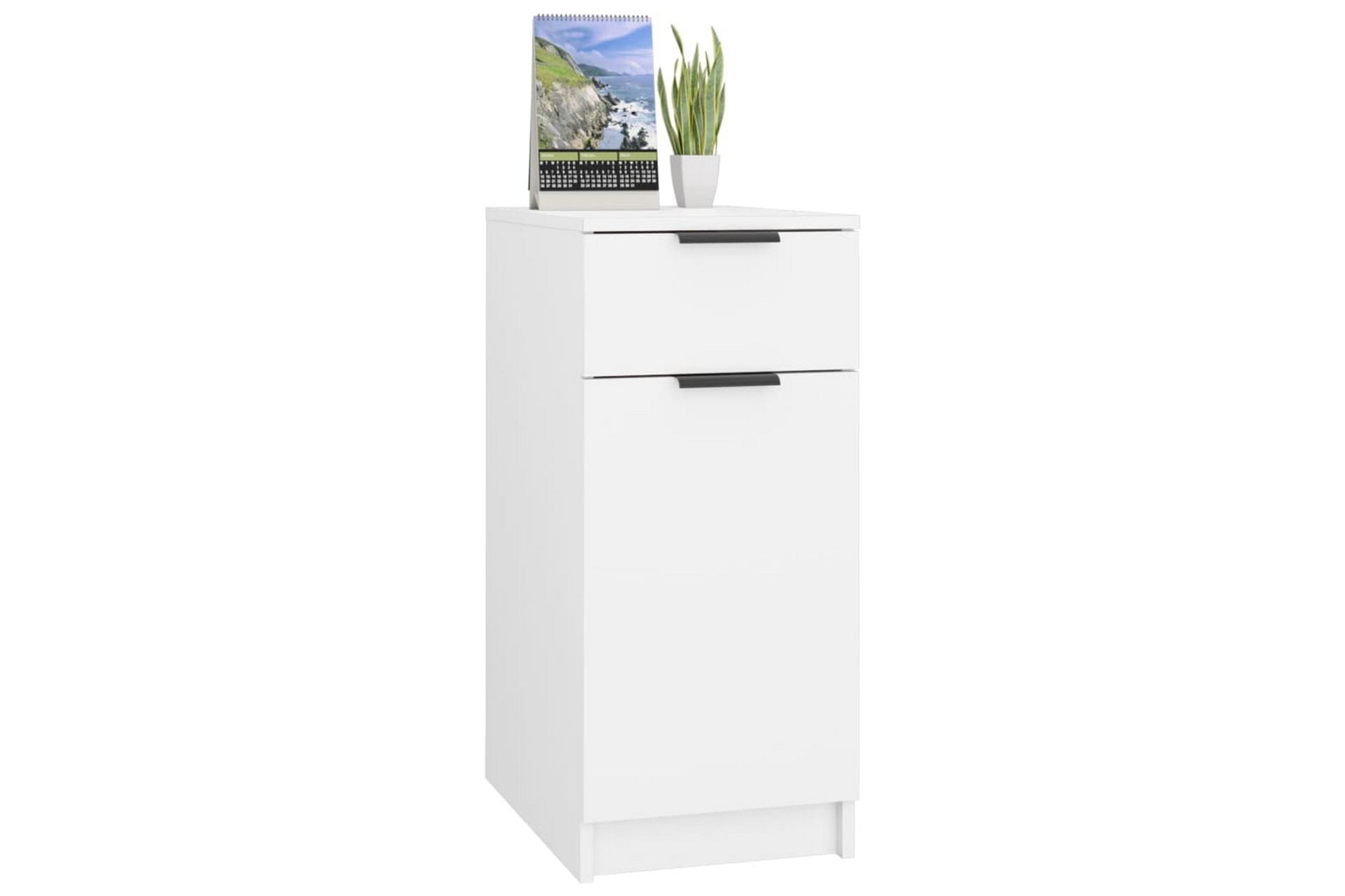 beBasic Skrivebordskap hvit 33,5x50x75 cm konstruert tre - Hvit - Oppbevaring - Oppbevaringsmøbler - Kommode - Skatoll