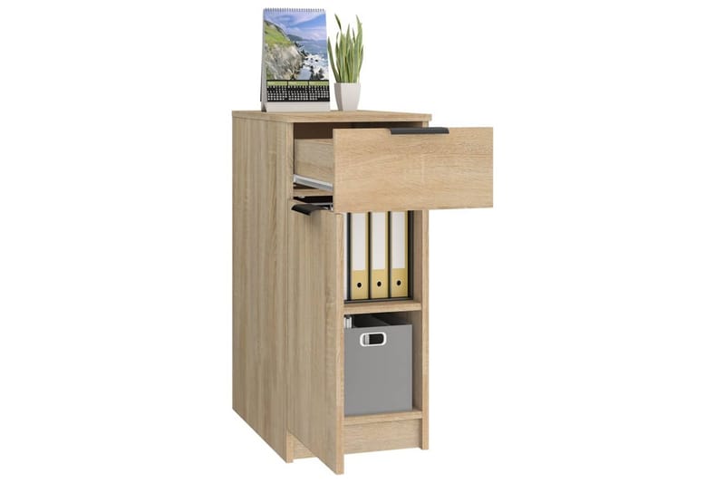 beBasic Skrivebordskap sonoma eik 33,5x50x75 cm konstruert tre - Brun - Oppbevaring - Oppbevaringsmøbler - Kommode - Skatoll