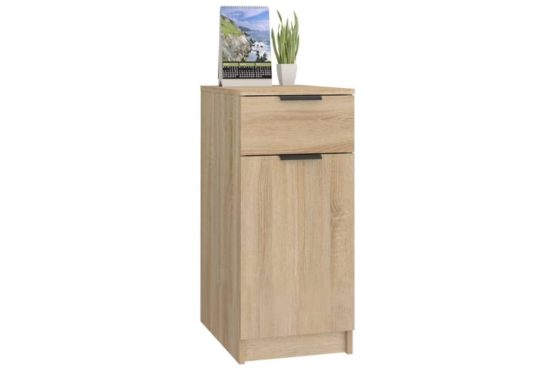 beBasic Skrivebordskap sonoma eik 33,5x50x75 cm konstruert tre - Brun - Oppbevaring - Oppbevaringsmøbler - Kommode - Skatoll