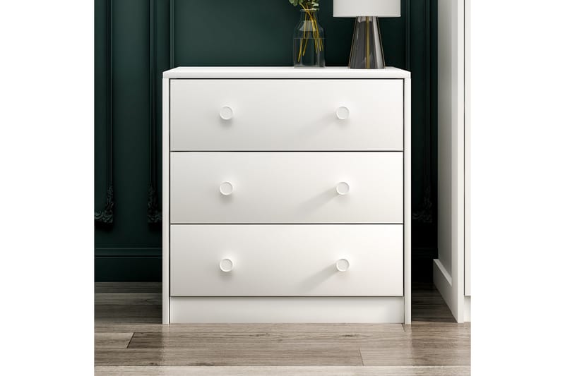 Berdez Kommode 72 cm - Hvit - Oppbevaring - Oppbevaringsmøbler - Kommode - Entrekommode