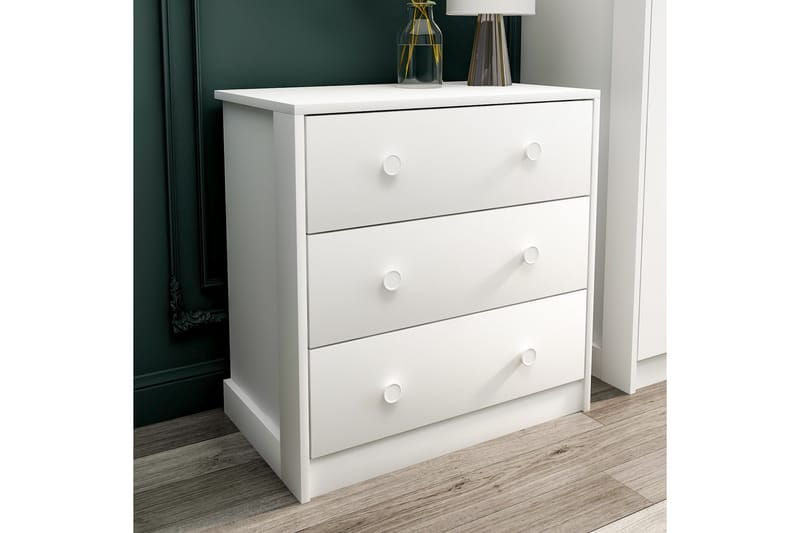 Berdez Kommode 72 cm - Hvit - Oppbevaring - Oppbevaringsmøbler - Kommode - Entrekommode