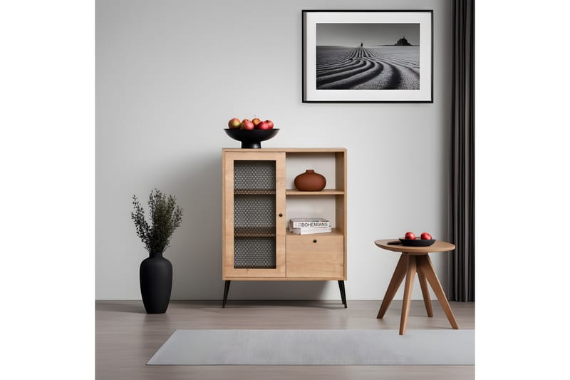 Bluebell Kommode 90 cm - Eik/Svart - Oppbevaring - Oppbevaringsmøbler - Kommode - Entrekommode