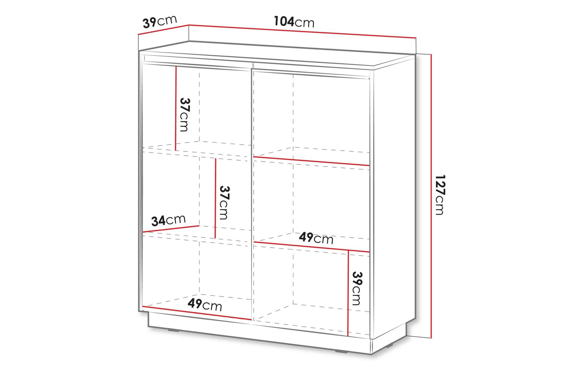 Bolstan Kommode 104 cm - Hvit - Oppbevaring - Oppbevaringsmøbler - Kommode
