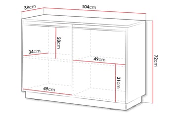 Bolstan Kommode 104 cm - Svart - Oppbevaring - Oppbevaringsmøbler - Kommode