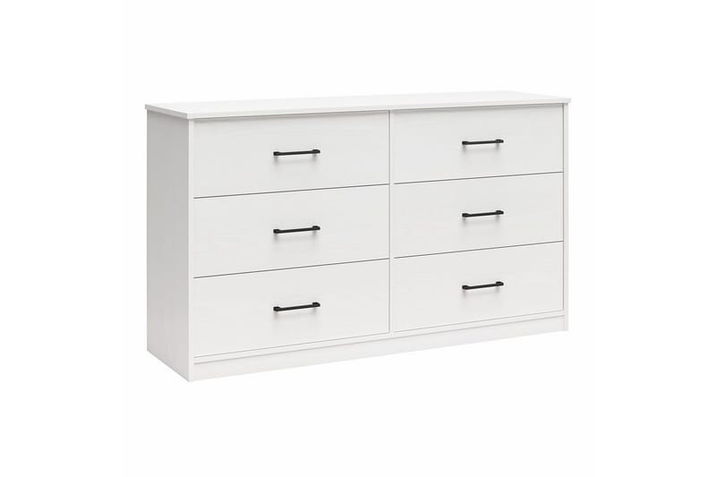 Kommode BrEZ 136x40x76 cm, Hvit - 136x40x76 cm, Hvit - Oppbevaring - Oppbevaringsmøbler - Kommode