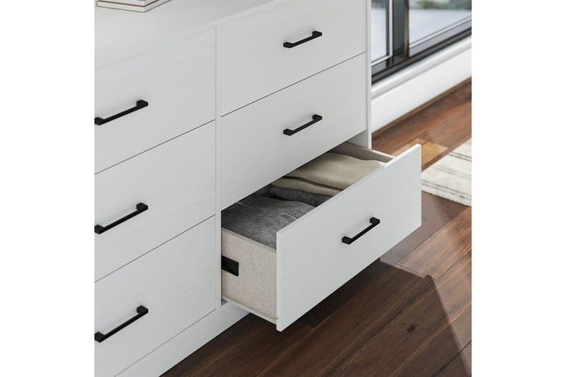 Kommode BrEZ 136x40x76 cm, Hvit - 136x40x76 cm, Hvit - Oppbevaring - Oppbevaringsmøbler - Kommode