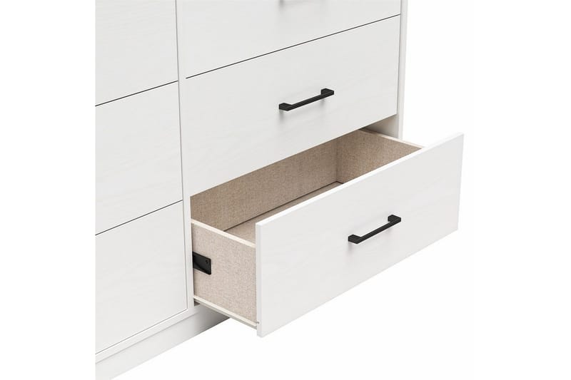 Kommode BrEZ 136x40x76 cm, Hvit - 136x40x76 cm, Hvit - Oppbevaring - Oppbevaringsmøbler - Kommode