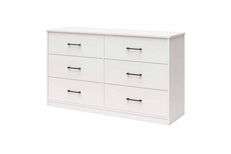 Kommode BrEZ 136x40x76 cm, Hvit - 136x40x76 cm, Hvit - Oppbevaring - Oppbevaringsmøbler - Kommode
