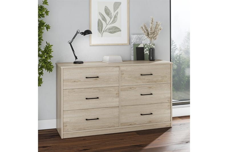 Kommode BrEZ 136x40x76 cm, Lys eik - 136x40x76 cm, Lys eik - Oppbevaring - Oppbevaringsmøbler - Kommode