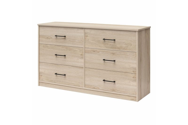Kommode BrEZ 136x40x76 cm, Lys eik - 136x40x76 cm, Lys eik - Oppbevaring - Oppbevaringsmøbler - Kommode
