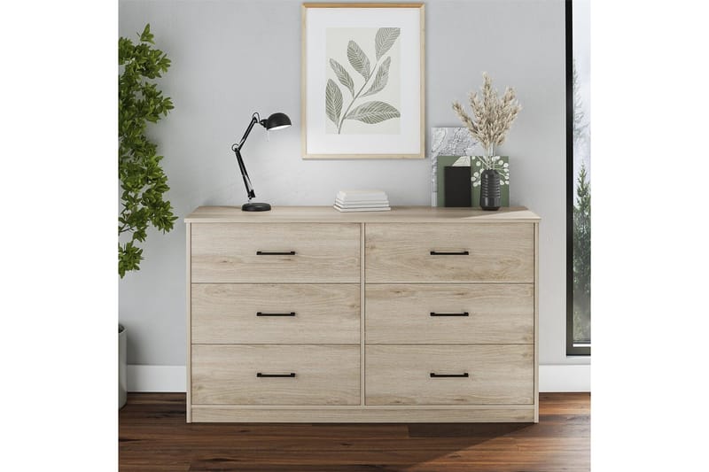 Kommode BrEZ 136x40x76 cm, Lys eik - 136x40x76 cm, Lys eik - Oppbevaring - Oppbevaringsmøbler - Kommode