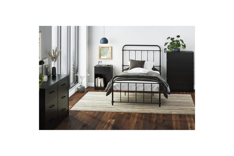Kommode BrEZ 136x40x76 cm, Svart eik - 136x40x76 cm, Svart eik - Oppbevaring - Oppbevaringsmøbler - Kommode