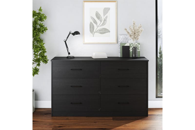 Kommode BrEZ 136x40x76 cm, Svart eik - 136x40x76 cm, Svart eik - Oppbevaring - Oppbevaringsmøbler - Kommode
