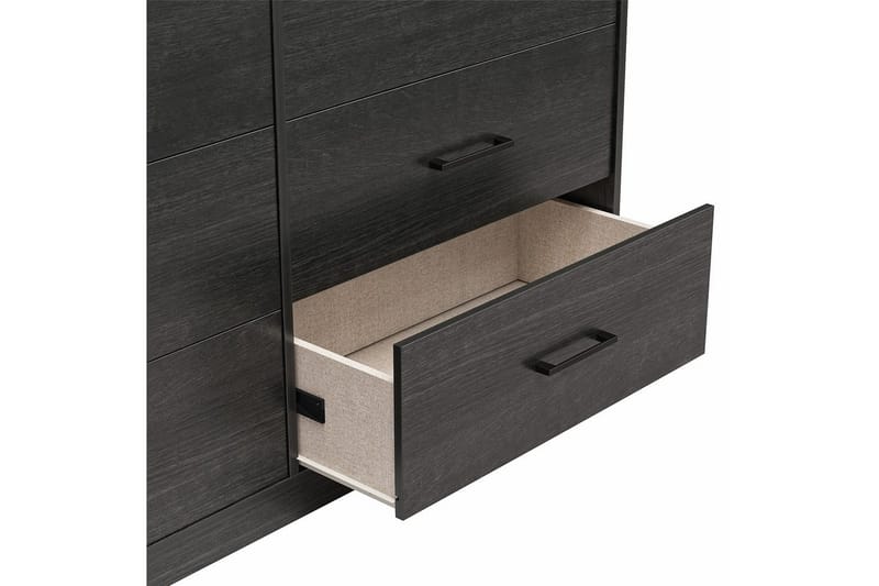 Kommode BrEZ 136x40x76 cm, Svart eik - 136x40x76 cm, Svart eik - Oppbevaring - Oppbevaringsmøbler - Kommode