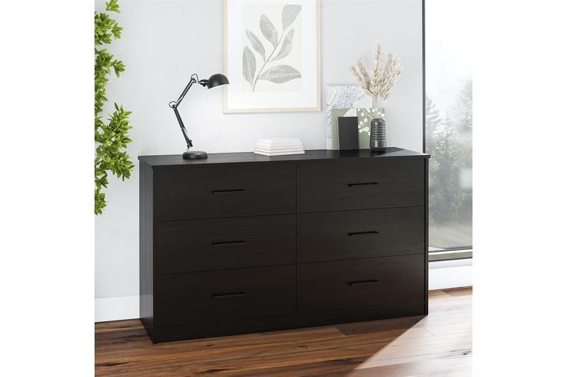 Kommode BrEZ 136x40x76 cm, Svart eik - 136x40x76 cm, Svart eik - Oppbevaring - Oppbevaringsmøbler - Kommode