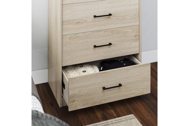 Kommode BrEZ 71x40x102 cm, Blond eik - 71x40x102 cm, Blond eik - Oppbevaring - Oppbevaringsmøbler - Kommode