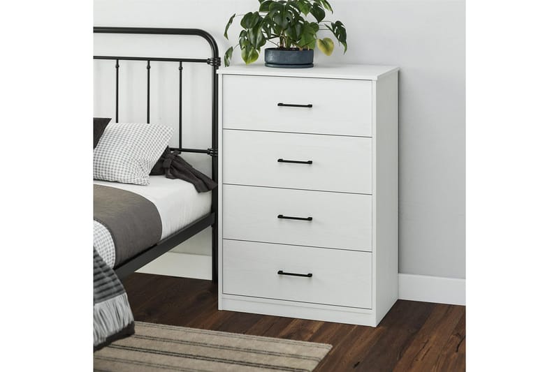Kommode BrEZ 71x40x102 cm, Hvit - 71x40x102 cm, Hvit - Oppbevaring - Oppbevaringsmøbler - Kommode