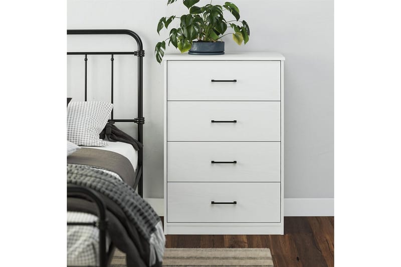 Kommode BrEZ 71x40x102 cm, Hvit - 71x40x102 cm, Hvit - Oppbevaring - Oppbevaringsmøbler - Kommode