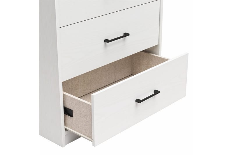 Kommode BrEZ 71x40x126 cm, Hvit - 71x40x126 cm, Hvit - Oppbevaring - Oppbevaringsmøbler - Kommode