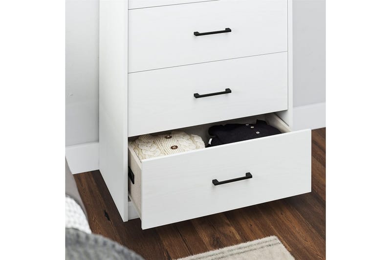Kommode BrEZ 71x40x126 cm, Hvit - 71x40x126 cm, Hvit - Oppbevaring - Oppbevaringsmøbler - Kommode