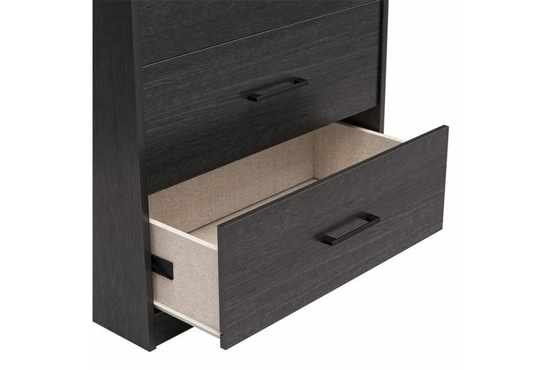 Kommode BrEZ 71x40x126 cm, Svart eik - 71x40x126 cm, Svart eik - Oppbevaring - Oppbevaringsmøbler - Kommode